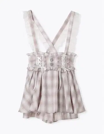 NOEMIE 노에미 더블 스핀들 레이스업 서스펜더 스커트 바지