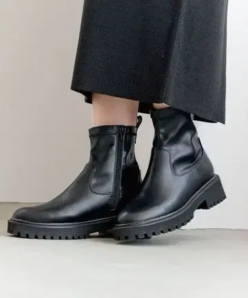 [ LEPSIM ] 렙심 제로카루 스트레치 통굽 부츠 블랙