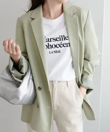 Discoat W 브레스 테일러드 자켓 그린 M 사이즈