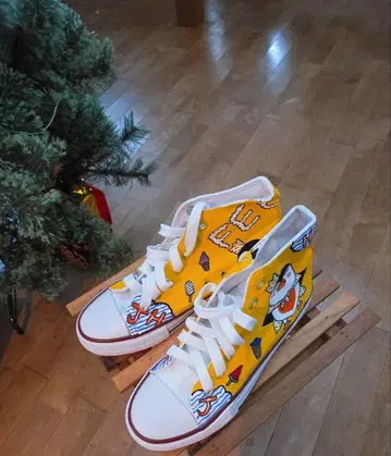 2PMJUNO 펭귄 디자인 하이컷 스니커즈