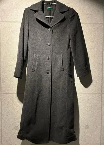 베네통 여성용 울 롱 코트 38