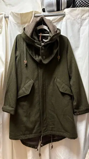 Johnbull 올리브 그린 여성용 모즈 코트