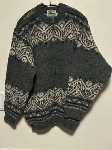 하이랜드 크라프트 지퍼 스웨터 구제 의류 영국 빈티지 니트