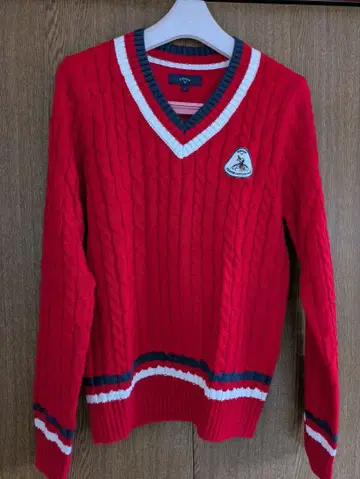 Callaway 골프 여성용 스웨터 L 레드