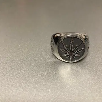 마리화나 잎 디자인 실버 반지 19호