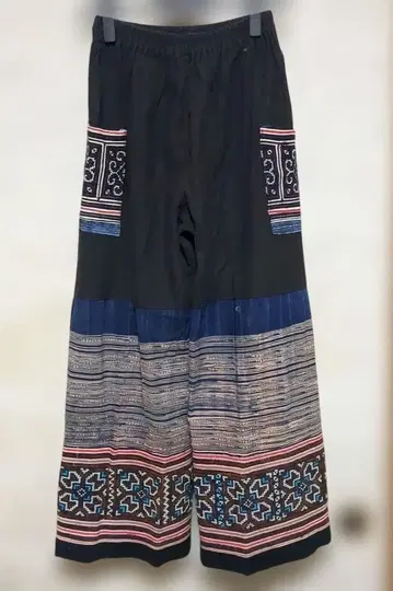 몽족 자수 와이드 팬츠 여성용 L-LL