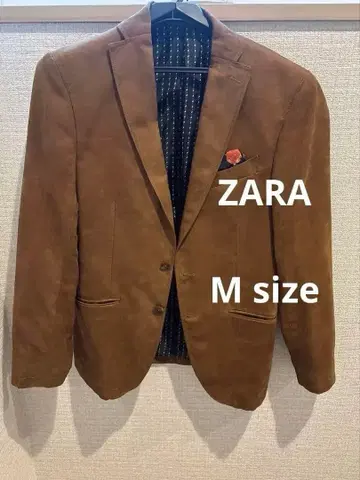 자라 스웨이드 테일러드 자켓 S~M 남성용 브라운 베이지