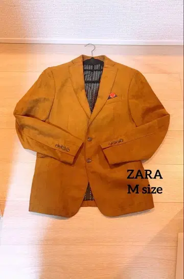 자라 스웨이드 테일러드 자켓 S~M 남성용 브라운 베이지