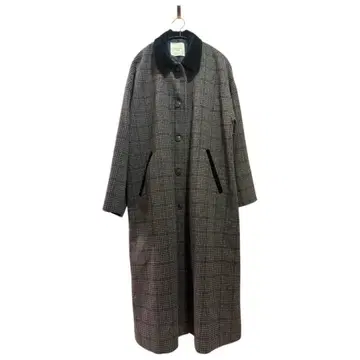 FREAK'S STORE 건클럽 체크 오버코트 네이비 구제 의류