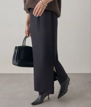 새상품급 인기 라운지 드레스 분또 ZIP 타이트 스커트 블랙