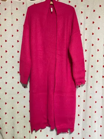 LUMINA 롱 가디건 푸샤 핑크