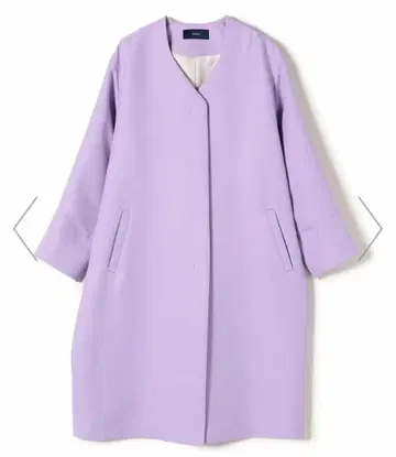 미착용 새상품 SHIPS 트리플 크로스 노카라 코트 36 보라색 23ss