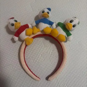 도널드 덕 봉제 인형 머리띠
