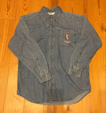 FRONT ROW 데님 셔츠 TOSHIBA 자수