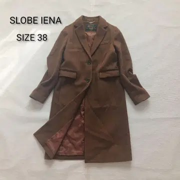 슬로브 이에나 슈퍼 울 롱 코트 체스터 브라운 사이즈 38