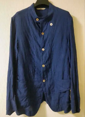네이비 린넨 테일러드 자켓 사이즈 45