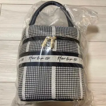 Herlipto HLT 자카드 바니티 백 /실버