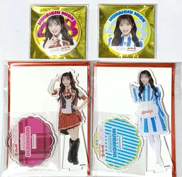 AKB48 웬디즈 무카이치 미온 아크릴 스탠드 캔뱃지 5종 세트
