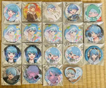 파란 머리 캐릭터 캔뱃지 세트 20개