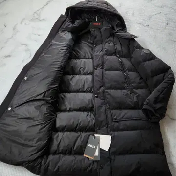 미사용 택 포함 HUGO BOSS 현행 택 다운 코트 롱 기장