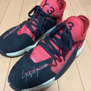 Y-3 레드/블랙 스니커즈