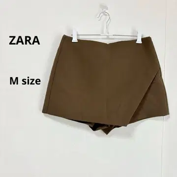 자라 ZARA 비대칭 스코트 M 브라운 숏팬츠 가을 옷