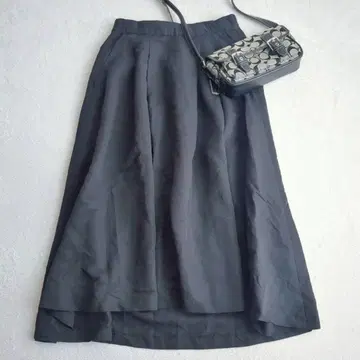 글로벌 워크 플레어 롱 스커트 허리밴딩 오피스 캐주얼 M