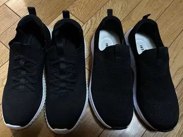 여성용 블랙 슬립온 스니커즈