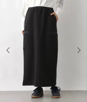 렙심 이소재 내로우 스커트 블랙 x 네이비