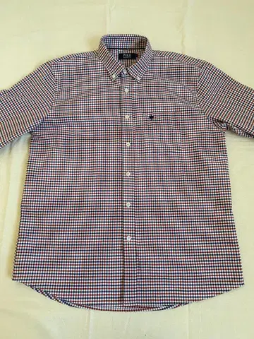 POLO 남성용 긴팔 체크 셔츠 3XL