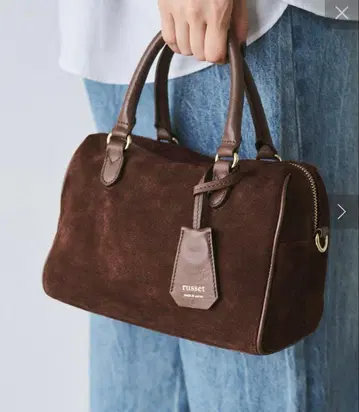 스웨이드 2WAY 미니 보스턴 백