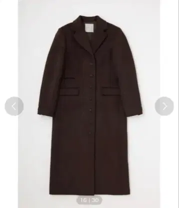 MOUSSY 스트레이트 롱 코트 브라운