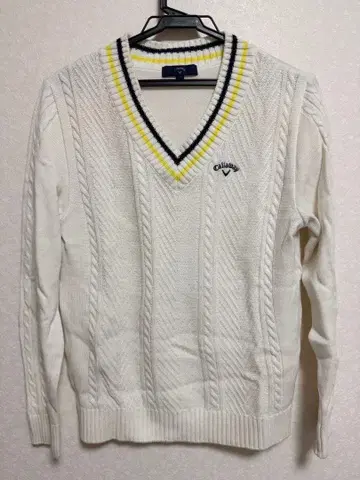 캘러웨이 여성용 V넥 스웨터 화이트