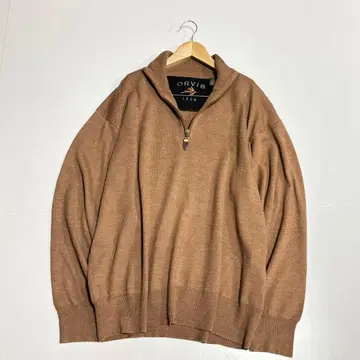 ORVIS 오비스 플라이 낚시 브라운 계열 하프 지퍼 니트 XL