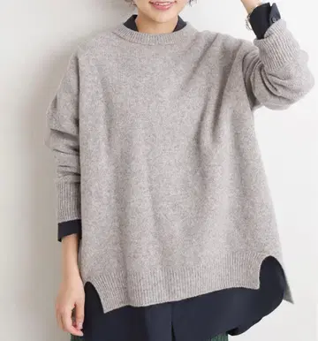 IENA 울 캐시미어 와이드 긴팔 풀오버