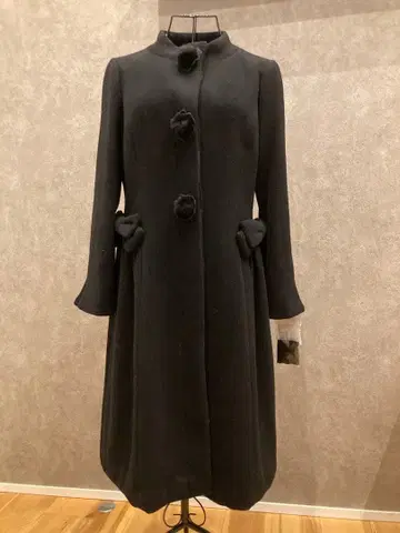 GALLERY VISCONTI 블랙 롱 코트