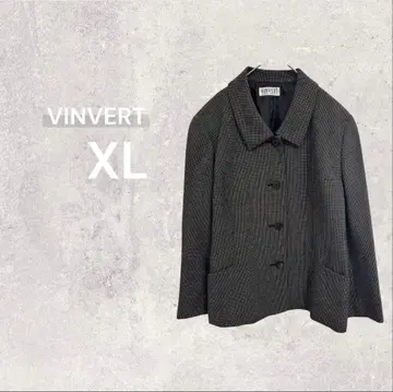 [ 새상품급 ] 반베일 테일러드 자켓 코트 울 100 패턴 빅 사이즈