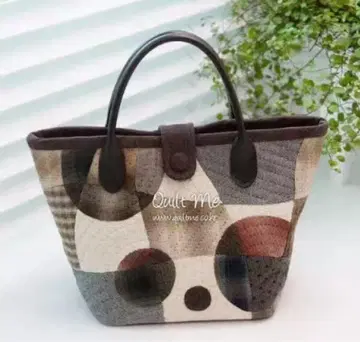 패치워크 퀼팅 바스켓백