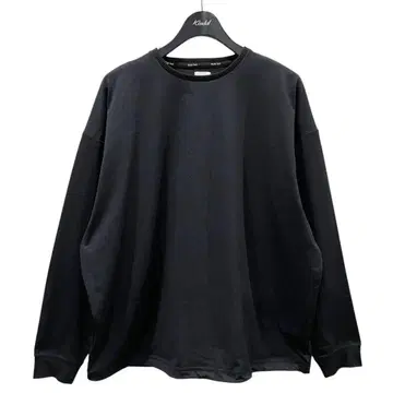 와이드 대드 와이드 블랙 긴팔 티셔츠