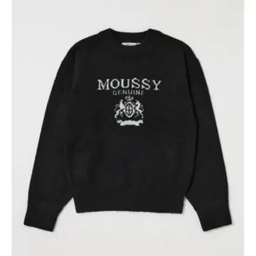 [ 미사용 새상품 ] MOUSSY 블랙 글리터 니트 상의