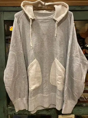 HOUSTON 휴스턴 양쪽 V 후가공 후드티 패치 포켓 XL