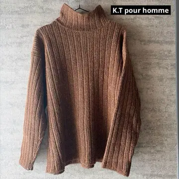 K.T pour homme 터틀넥 스웨터 램스울 50% 실크 30%