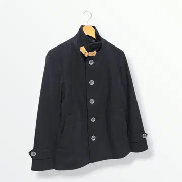 새상품급 저널 스탠다드 숏코트 피코트 울 소가죽 네이비