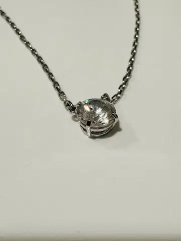 스와로브스키 싱글 볼 다이아풍 목걸이