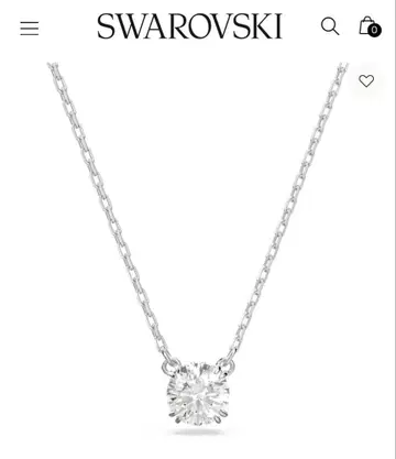 스와로브스키 싱글 볼 다이아풍 목걸이