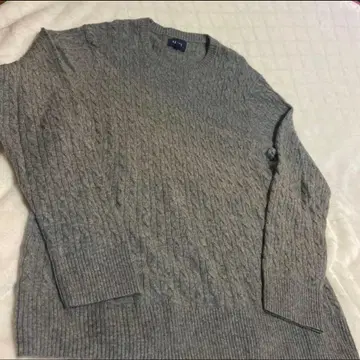 BEAMS 캐시미어 100% 케이블 니트 스웨터