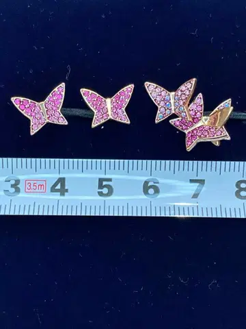 스와로브스키 버터플라이 귀걸이 3종 세트