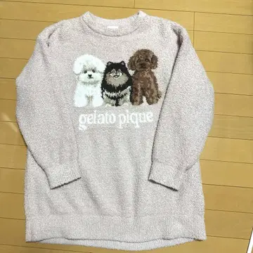 젤라피케 파우더 DOG 3종 패턴 자카드 미니 원피스