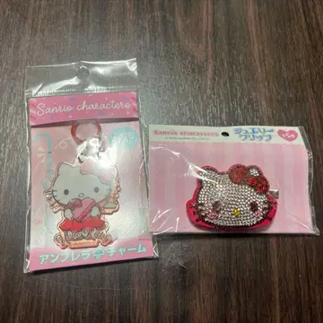 헬로키티 엄브렐라 참 & 클립 세트