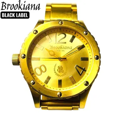 Brookiana Black Label 골드 손목시계 BIG FACE